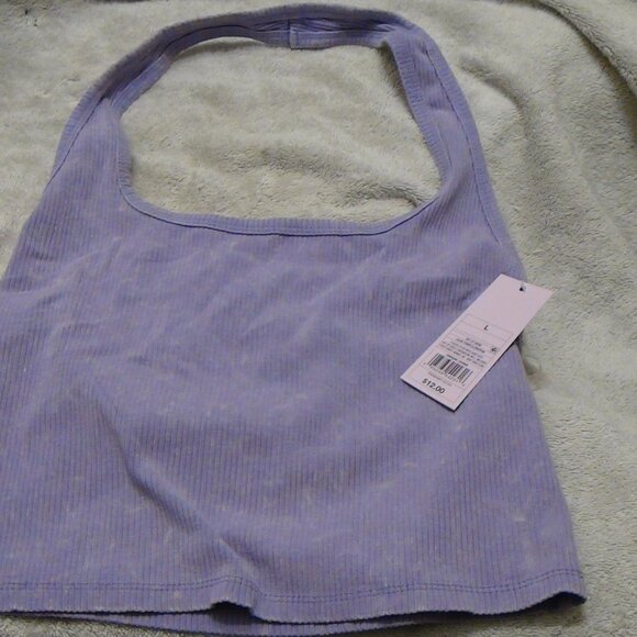 Women's Ribbed Halter Top - Wild Fable Lilac Juniors Sizes - Picture 7 of 13